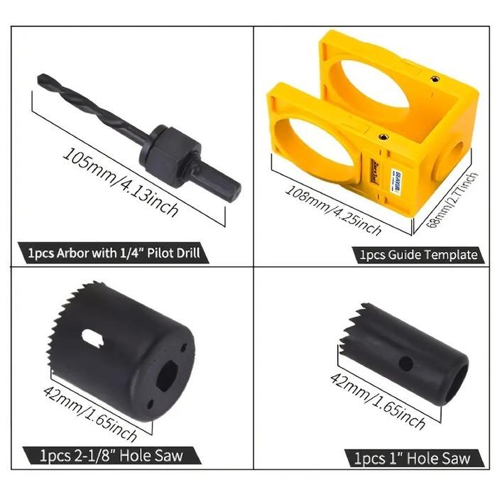 KIT PARA INSTALACIÓN DE CERRADURA DE PUERTA