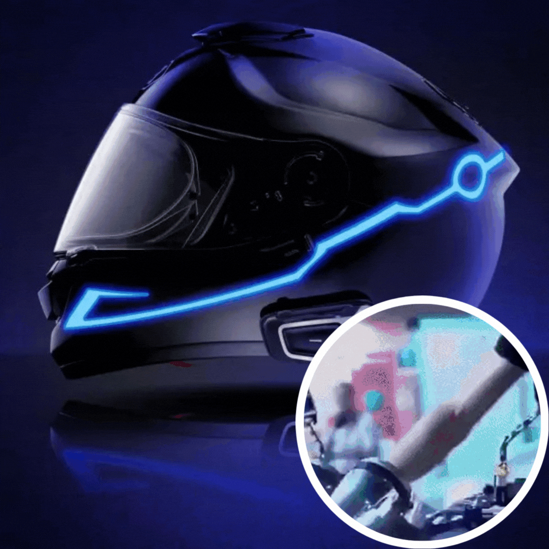 TIRAS DE LUZ PARA CASCO DE MOTO