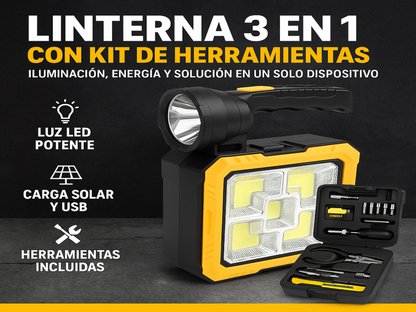 LINTERNA CON SET DE HERRAMIENTAS