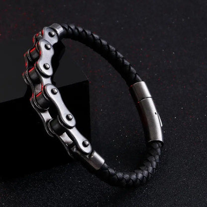 PULSERA TRENZADA DE CADENA DE BICICLETA