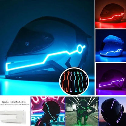 TIRAS DE LUZ PARA CASCO DE MOTO