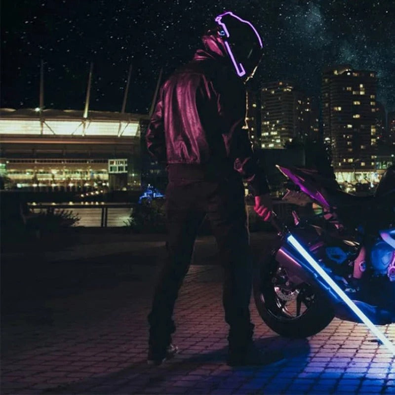 TIRAS DE LUZ PARA CASCO DE MOTO