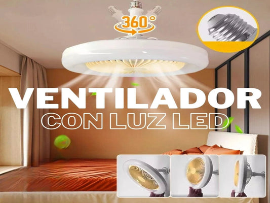 VENTILADOR CON LUZ LED
