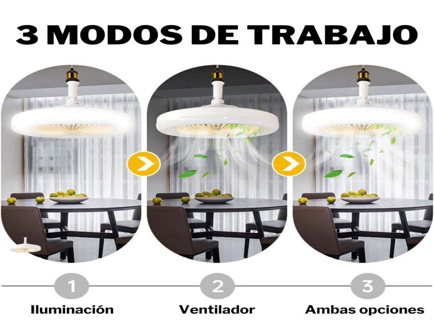 VENTILADOR CON LUZ LED