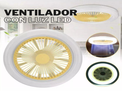 VENTILADOR CON LUZ LED