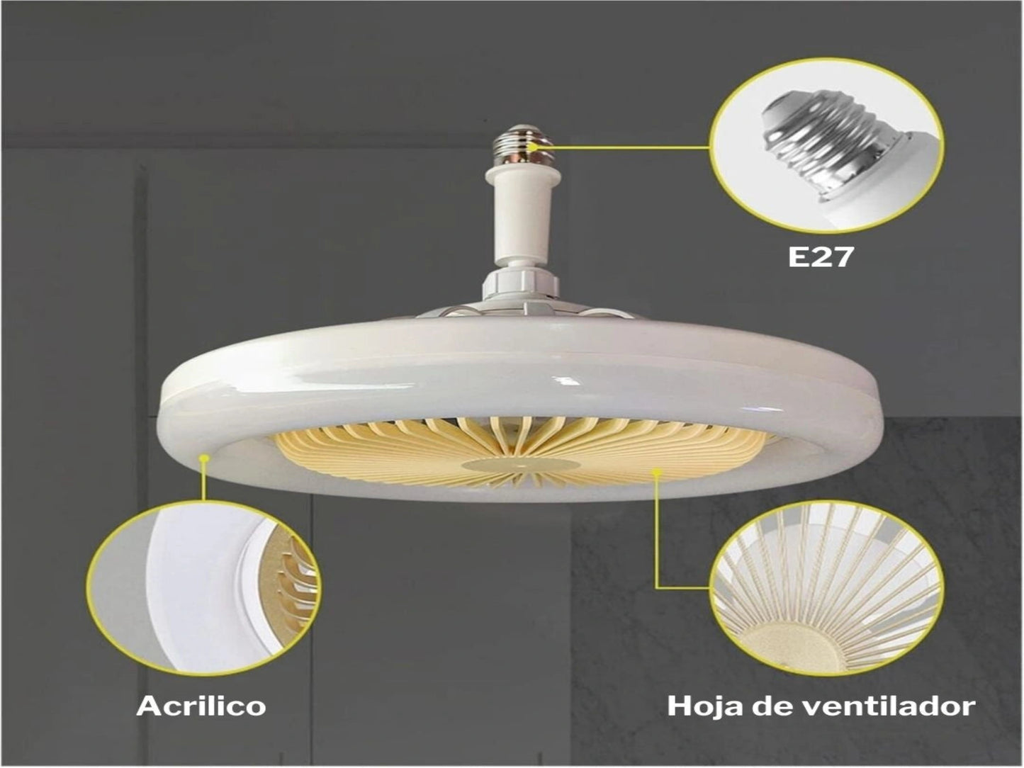 VENTILADOR CON LUZ LED
