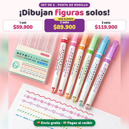 Marcadores mágicos de figuras: 1 set $59.900, 2 sets $89.900, 3 sets $119.900