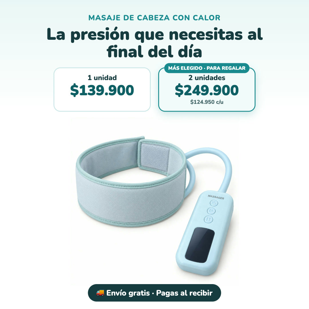 Masajeador de cabeza: 1 unidad $139.900, 2 unidades $249.900